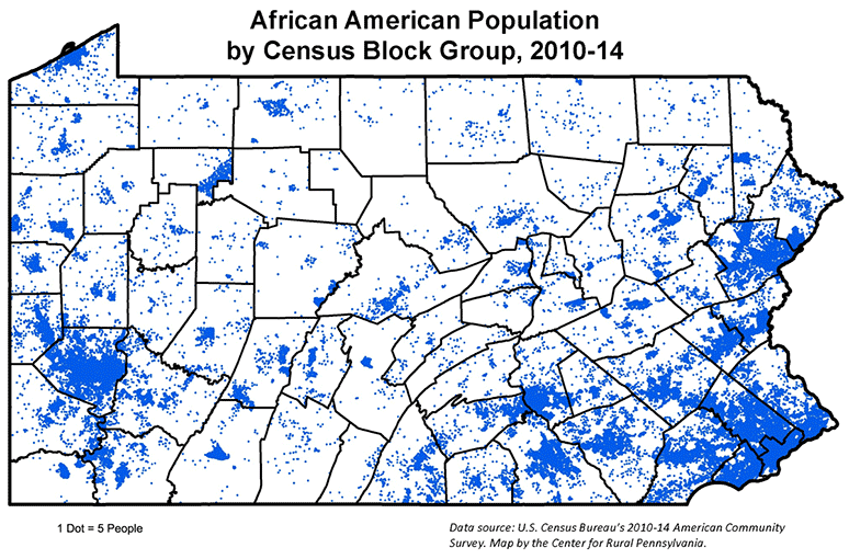 African American Population by Census Block Group, 2010-14