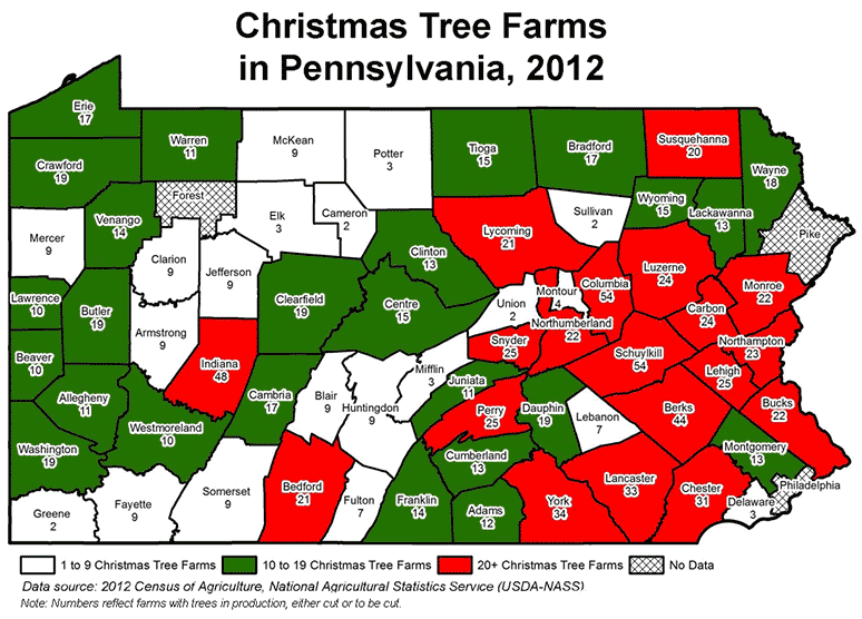 Christmas Tree Farms in Pennsylvania, 2012
