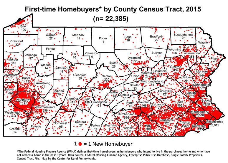 First-time Homebuyers* by County Census Tract, 2015 (n- 22,385)