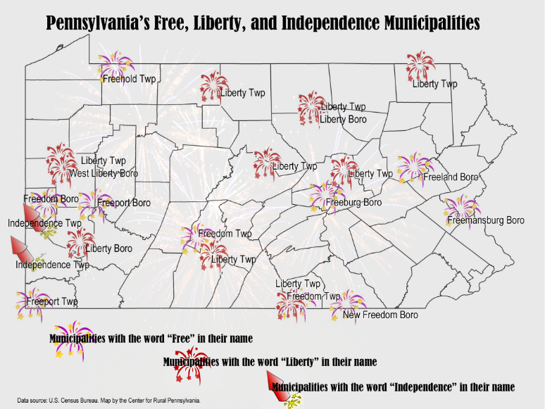 DataGram: Pennsylvania's Free, Liberty, and Independence Municipalities