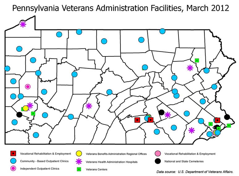 Pennsylvania Veterans Administration Facilities, March 2012