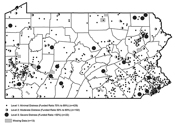 Municipalities with Distressed Pension Programs, 2013