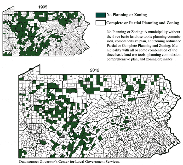 Fast Fact: Change in the Use of Land Use Planning Tools by Pennsylvania Municipalities, 1995 and 2012