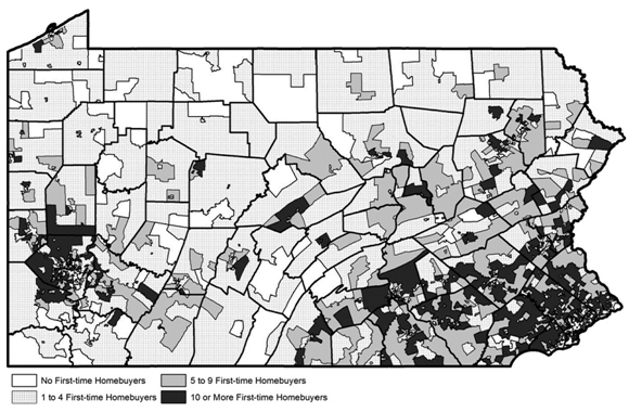 First-time Homebuyers by Census Tract, 2013