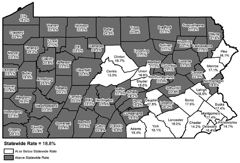 Percent of Total Population Enrolled in Medicare Part A and Part B, 2014