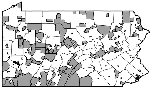 Pennsylvania's Medically Underserved Areas, 2016