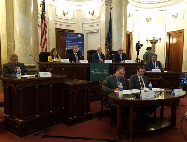 Center Board members and area legislators at the State of Addiction public hearing at the Cambria County Courthouse in Ebensburg, PA. 